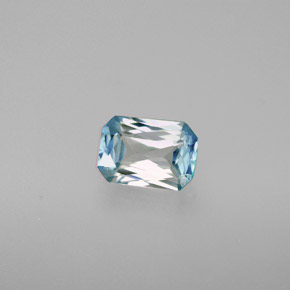 1,38 ctw natürlicher blauer Zirkon, Smaragdschliff, VVS-VS