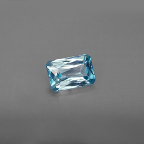 1,35 ctw natürlicher blauer Zirkon, Smaragdschliff, VS