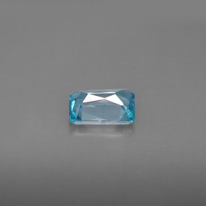 1,35 ctw natürlicher blauer Zirkon, Smaragdschliff, VS