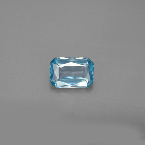 1,12 ctw natürlicher blauer Zirkon, Smaragdschliff, VS