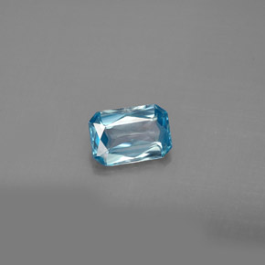 1,12 ctw natürlicher blauer Zirkon, Smaragdschliff, VS