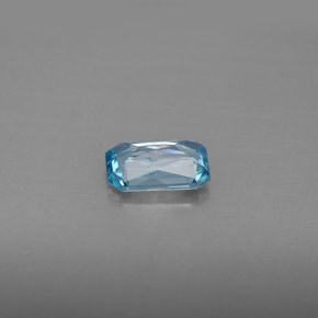 1,12 ctw natürlicher blauer Zirkon, Smaragdschliff, VS