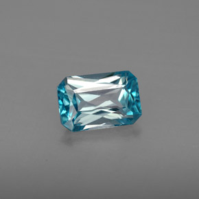 1,35 ctw natürlicher blauer Zirkon, Smaragdschliff, VVS-VS