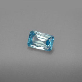 1,31 ctw natürlicher blauer Zirkon, Smaragdschliff, VVS-VS