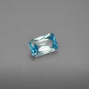 1,31 ctw natürlicher blauer Zirkon, Smaragdschliff, VVS-VS