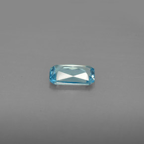 0,93 ctw natürlicher blauer Zirkon, Smaragdschliff, VVS