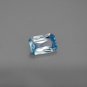1,20 ctw natürlicher blauer Zirkon, Smaragdschliff, VS