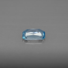 1,20 ctw natürlicher blauer Zirkon, Smaragdschliff, VS