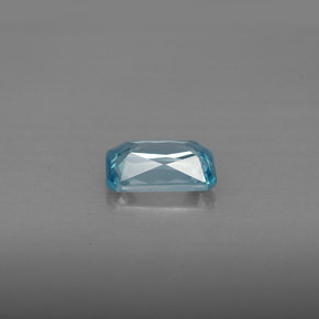 1,23 ctw natürlicher blauer Zirkon, Smaragdschliff, VS