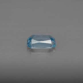 1,27 ctw natürlicher blauer Zirkon, Smaragdschliff, VVS-VS