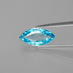 1,38 ctw natürlicher blauer Zirkon, Marquise, VVS-VS