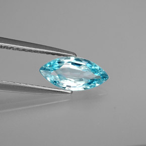 1,30 ctw natürlicher blauer Zirkon, Marquise, VVS-VS