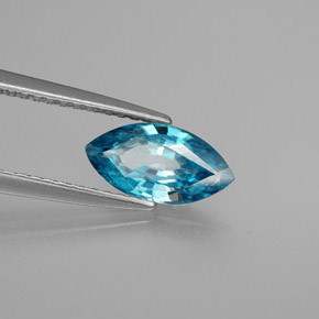 1,51 ctw natürlicher blauer Zirkon, Marquise, VS