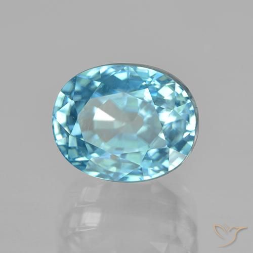 9,17 ctw natürlicher Blau Zirkon, Oval, VS