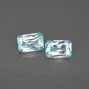  ct natürliche blauer Zirkon-Edelsteine, Smaragdschliff, VVS-VS