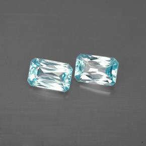  ct natürliche blauer Zirkon-Edelsteine, Smaragdschliff, VVS-VS