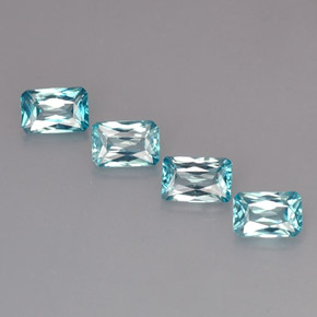 3.41 ct natürliche hellblau Zirkon-Edelsteine, Smaragdschliff, VS