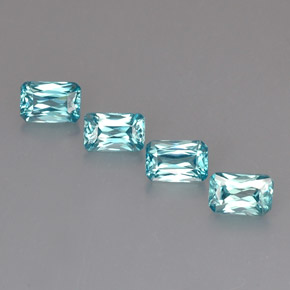  ct natürliche blauer Zirkon-Edelsteine, Smaragdschliff, VS