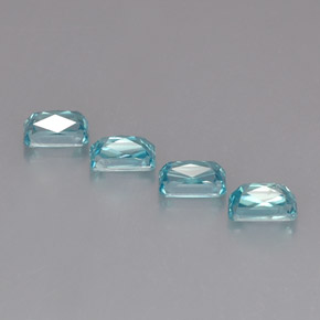  ct natürliche blauer Zirkon-Edelsteine, Smaragdschliff, VS