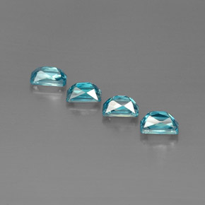  ct natürliche blauer Zirkon-Edelsteine, Smaragdschliff, VS