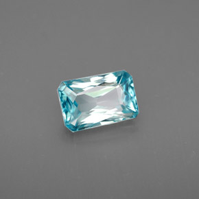 1,53 ctw natürlicher blauer Zirkon, Smaragdschliff, VVS-VS