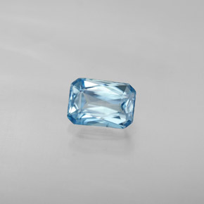 1,30 ctw natürlicher blauer Zirkon, Smaragdschliff, VVS-VS