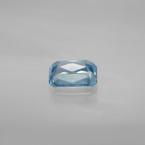 1,30 ctw natürlicher blauer Zirkon, Smaragdschliff, VVS-VS