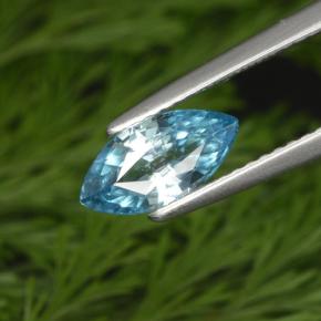 1,42 ctw natürlicher blauer Zirkon, Marquise, VVS