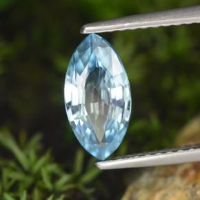 1,52 ctw natürlicher blauer Zirkon, Marquise, VVS