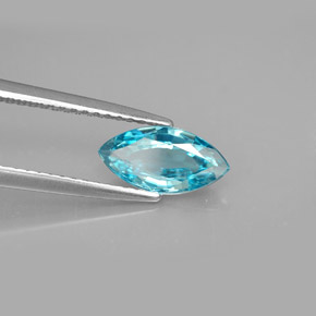 1,44 ctw natürlicher blauer Zirkon, Marquise, VVS