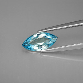 1,33 ctw natürlicher blauer Zirkon, Marquise, VVS-VS