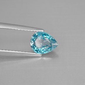 1,50 ctw natürlicher blauer Zirkon, Birnenform, VVS-VS