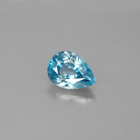 1,66 ctw natürlicher blauer Zirkon, Birnenform, VVS-VS