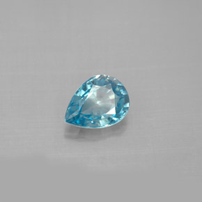 1,67 ctw natürlicher blauer Zirkon, Birnenform, VVS