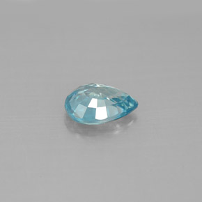 1,67 ctw natürlicher blauer Zirkon, Birnenform, VVS