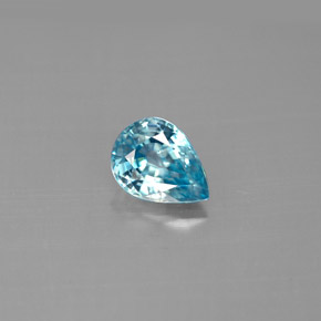 1,58 ctw natürlicher blauer Zirkon, Birnenform, VVS-VS