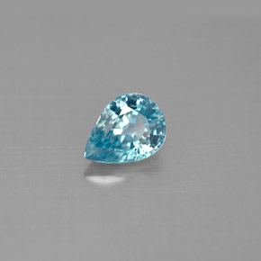 1,58 ctw natürlicher blauer Zirkon, Birnenform, VVS-VS