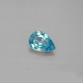 1,27 ctw natürlicher blauer Zirkon, Birnenform, VVS