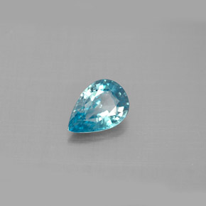 1,27 ctw natürlicher blauer Zirkon, Birnenform, VVS