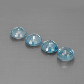 2,36 ct natürliche blauer Zirkon-Edelsteine, Rundschliff, VS