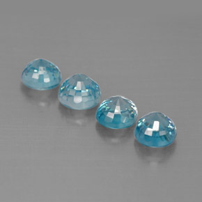  ct natürliche blauer Zirkon-Edelsteine, Rundschliff, VS