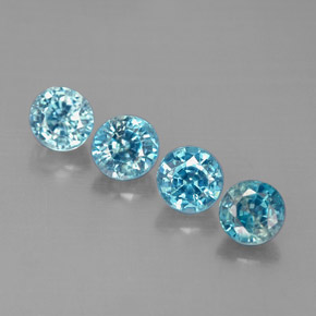  ct natürliche blauer Zirkon-Edelsteine, Rundschliff, VS