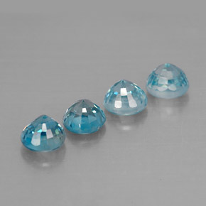  ct natürliche blauer Zirkon-Edelsteine, Rundschliff, VS