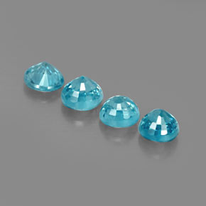  ct natürliche blauer Zirkon-Edelsteine, Rundschliff, VS