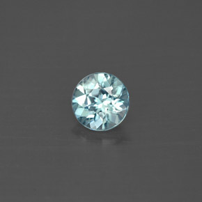 0,79 ctw natürlicher blauer Zirkon, Rundschliff, VVS-VS