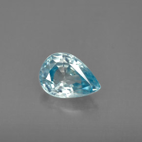 1,54 ctw natürlicher blauer Zirkon, Birnenform, VVS