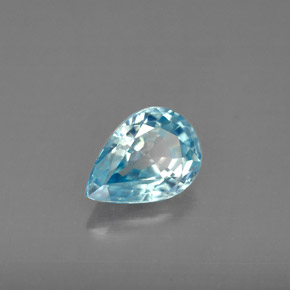 1,54 ctw natürlicher blauer Zirkon, Birnenform, VVS