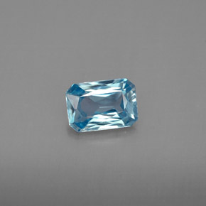1,19 ctw natürlicher blauer Zirkon, Smaragdschliff, VVS