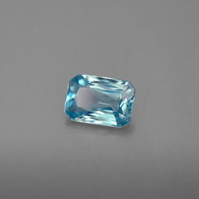 1,19 ctw natürlicher blauer Zirkon, Smaragdschliff, VVS