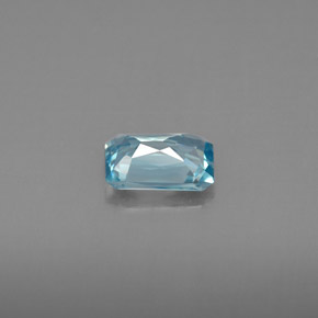 1,19 ctw natürlicher blauer Zirkon, Smaragdschliff, VVS